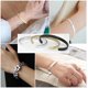thumbnail image 5 of 6 piezas de pulseras de acero inoxidable 304 en blanco, de metal dorado, ajustables, con base simple, con estampado y grabado, finas tiras para brazaletes en blanco., 5 of 6