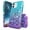 Teal/Purple, variant on Beyond Cell Glitter Diamond Hybrid Liquid Case Compatible With iPhone 11 6.1" - Pink / Teal