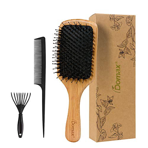 Buy Boar Bristle Wooden Hair Brush Set Natural Bamboo Paddle Detangler Hair  brush for Men Women Kids Curly Straight Thick Thin Long Short Hair Online  at Lowest Price in Ubuy Algeria. 761301614