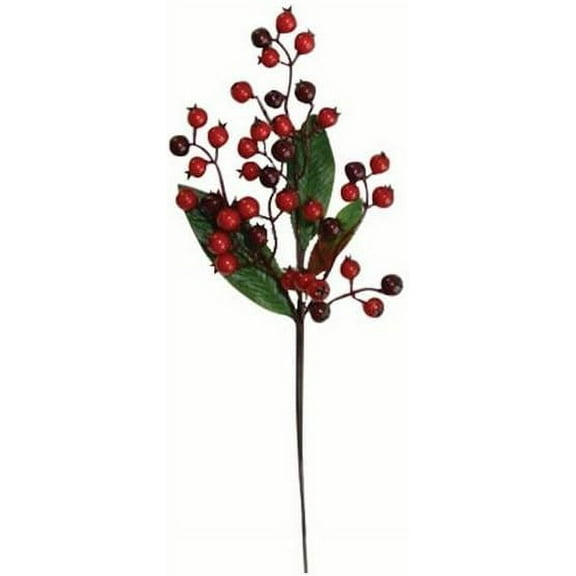 Save Dollar Stores Christmas Pick Berry Red Burgundy Mix, 13In, for Christmas Decor.