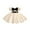 Beige, variant on Mercatoo Baby Flower Girl Dress Kids 𝐑uffles P𝐚rty Wedding Dresses Satin Big Bowknot Dress for Kids Girl Birthday P𝐚rty