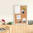 thumbnail image 4 of Cork Board Bulletin Board 24 x 18 Inches Cork Notice Pin Board Memo Board with Vintage Style White Wooden Frame for Display Home Decor Office Kitchen with 10 Pushpins, White Framed, 4 of 8