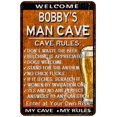 thumbnail image 1 of BOBBY'S Man Cave Rules Rusty Sign Garage Decor 8x12 108120051128, 1 of 1