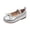 Silver, variant on WUANDIXFA Toddler Girls Dress Shoes Mary Jane Flats School Uniform Oxfords Wedding Party Bow Flower Shoes Comfort Loafers (Silver, 11)