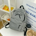 thumbnail image 6 of ZUOIK Back To School Supplies Backpack Aesthetic Cute Bowknot Book Bag Large Capacity Checkered Backpack For Women Plaid Bow Backpack, 6 of 9