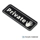 thumbnail image 3 of Uxcell Señal Privada para Puerta 6"x2" Etiqueta Adhesiva de Privacidad Negra, 3 of 7