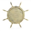 thumbnail image 2 of Nagina International 28" Ship Wheel Antique Rustic Off-White Iron Strip Textured Rudder | Nautical Pirate's Gift Idea | Costal & Beach Themed Room Wall Sculpture | Bathroom Mirror, 2 of 4