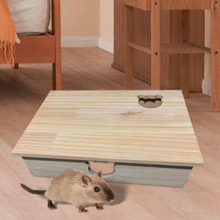 Hamster Wooden House with Window Wooden Hut Small Pet for Hedgehog Chinchillas Small Animals , Style C