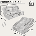 thumbnail image 4 of 2-in-1 Convertible Sofa Bed,Lazy Sofa Extra Large Floor Couch with 5 Adjustable Position,Chenille Loveseat Sofa,Double Human Dog Bed for Living Room & Bedroom,Dark Gray, 4 of 4