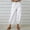 White, variant on TAGOLD Womens,Women Summer Trousers,Fashion Women Summer Casual Loose Cotton And Linen Pocket Solid Trousers Pants Gray
