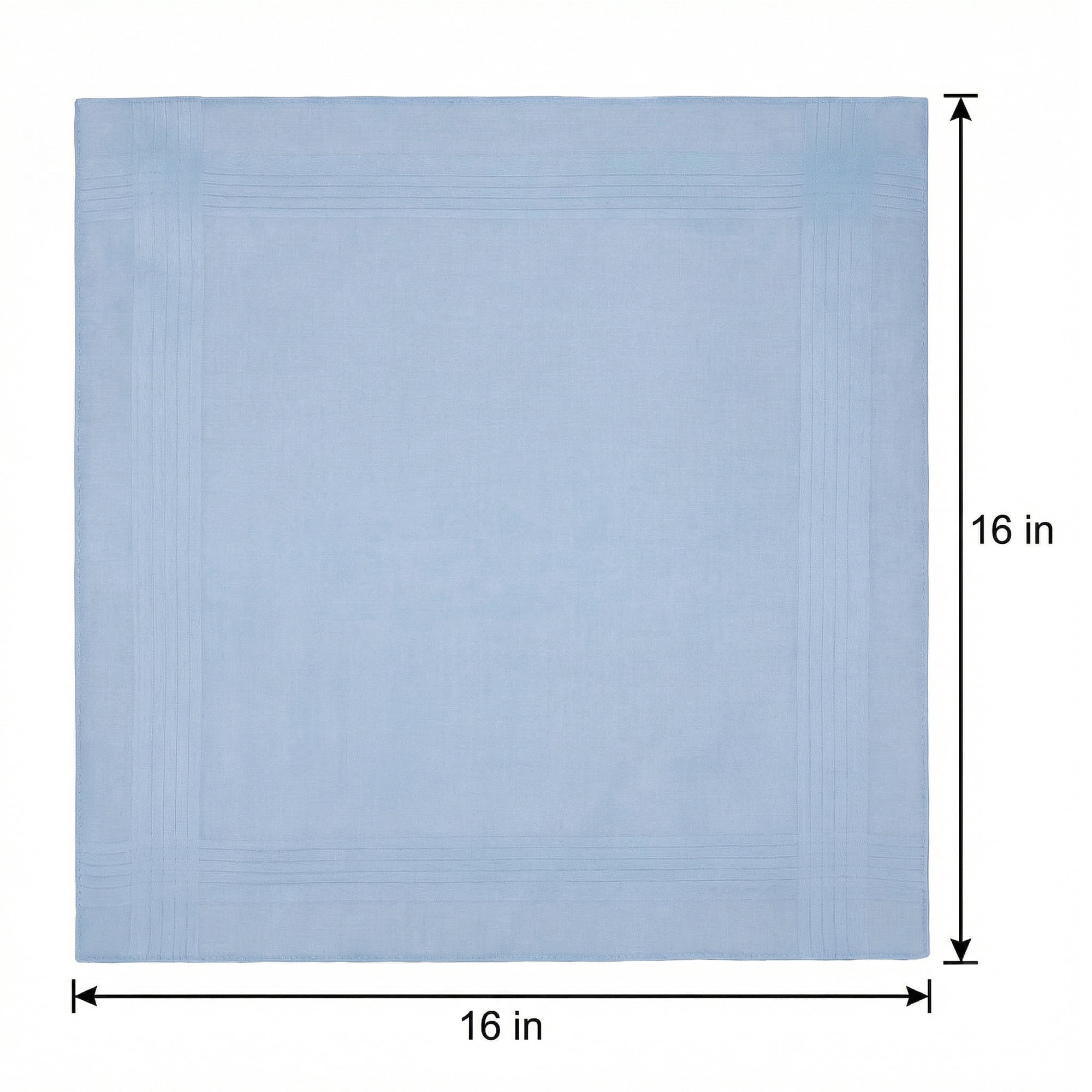 Unique Bargains 12Pcs Washable Reusable Cloth Napkins Blue 16x16inch