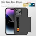 thumbnail image 2 of for iPhone 14 Pro Case with Screen Protector & Camera Cover & Lanyard 7-in-1 Full Body Hybrid iPhone 14 Pro Case Wallet Card Holder Shockproof Phone Case for iPhone 14 Pro 6.1 inch Black, 2 of 6