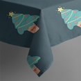thumbnail image 3 of Christmas Rectangle Tablecloth Christmas Trees Tableclothes 60x102inch Polyester Waterproof and Reusable Tablecloths for Dining Kitchen Parties Weddings and Outdoor Use, 3 of 5