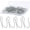 Silver White, variant on 1.2 Inches Curtain Hooks, 58 count Metal Drapery Pin and Hook for Door Window Shower Curtain,