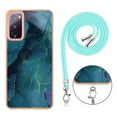 thumbnail image 5 of Mantto for Samsung Galaxy S20 FE Case, with Lanyard Adjustable Strap, Marble Pattern Soft TPU Bumper Hard PC Back Shockproof Protective Glossy Stylish Durable Phone Case for Women Girls,Green, 5 of 7
