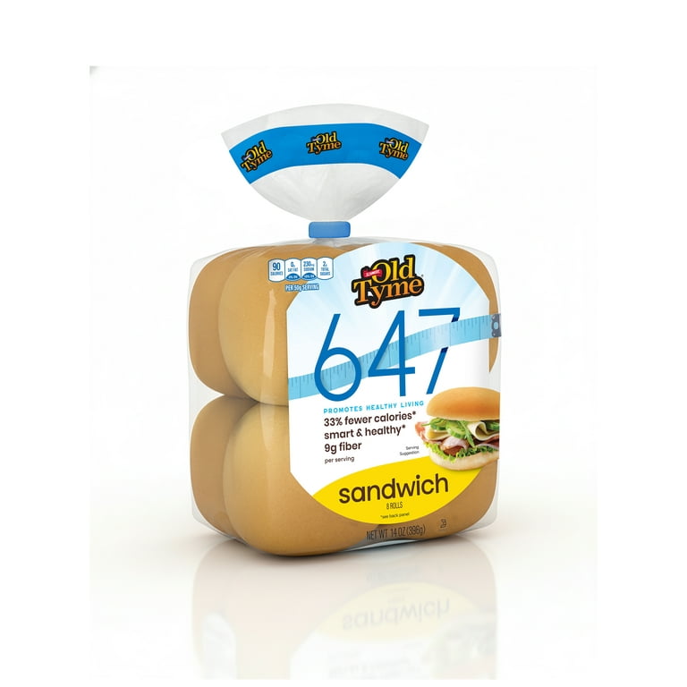 Schmidt Old Tyme 647 Sandwich Rolls, Carb Smart, 8 Count, 14 oz