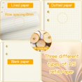 thumbnail image 3 of SURJDE 3 Pack A5 Refills Paper Lined,A5 Refill Paper (40 Sheets/Pack) 3Pcs A5 Loose-Leaf Pockets 5Pcs 5-Color Separation Pages for Refillable A5 6-Ring Binder Journal Notebook, 3 of 7