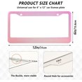 thumbnail image 4 of GZHJMY Gradient Pink Car License Plate Frame, 2 Pack Aluminum License Plate Holder with Screws for Men Women License Plate Cover-Elliptical Hole Decorative, 4 of 7