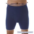thumbnail image 4 of 3-Pack Men's Navy Regular Absorbency Washable Reusable Incontinence Boxer Briefs Medium (Waist 34-36), 4 of 5