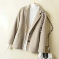 thumbnail image 2 of Womens Blazers Suit Jackets Winter Fall Warm Coat Lapel Long Outerwear Tops, 2 of 3