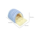 thumbnail image 3 of Nkmbld Cozy Dog House Indoor, Winter Pet Sleeping Bag Padded Thickened Small Dog Kennel, Anti-Slip & Washable Super Soft Fluffy Plush Pet Bed, Blue, 3 of 8