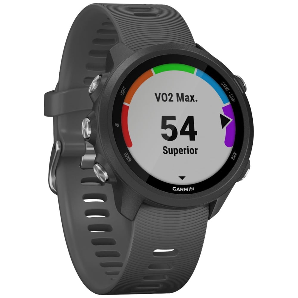 Restored Garmin Forerunner 245 Slate Gray GPS Running Smartwatch