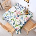 thumbnail image 3 of 52x52 Inch Waterproof Square Tablecloth, Thickened Polyester Table Cover for Dining & Parties, Floral Print, 3 of 6