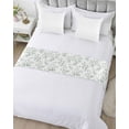 thumbnail image 5 of Xipuska Tropical Foliage Bed Runners for King Size Bed, Decorative Bed Throws for Foot of Bed, Sage Green Botanical Spring Foliage Bed Runner Sofa Throw Bedding Scarf Protector Slipcover for Bedroom, 5 of 6
