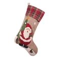 thumbnail image 1 of Moyic Medias de Navidad rojo verde rejilla muñeco de nieve calcetines soporte árbol de Navidad bolsa de regalo colgante gran capacidad hogar chimenea Kits de decoración para fiestas Papá Noel Moyic HA070028-01B, 1 of 6