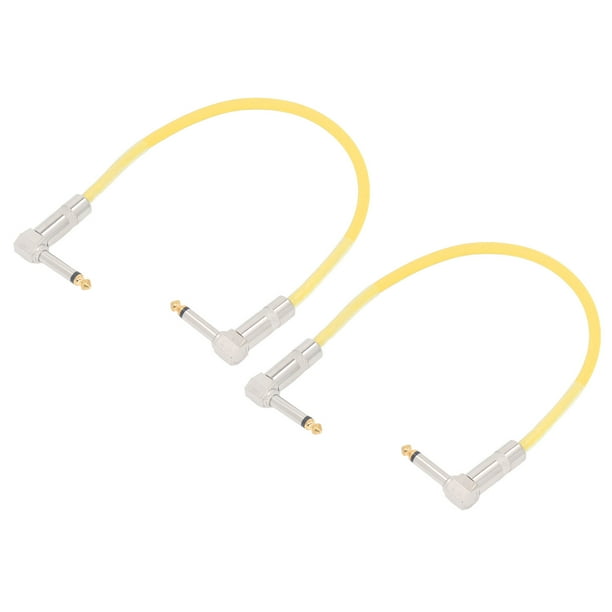 2 Piezas Cable De Enchufe De 1/4 De Pulgada De 12 Pcs De 12 Pulgadas De Bajo, Cables De Instrumentos De Cobre Puro Para Pedal De Guitarra Con Fuerte Compatibilidad