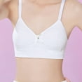 thumbnail image 4 of CYRBOKO Girls Bars, Thin Breathable Soft Comfortable Cami Seamless Bras White Size 14-15 T, 4 of 6