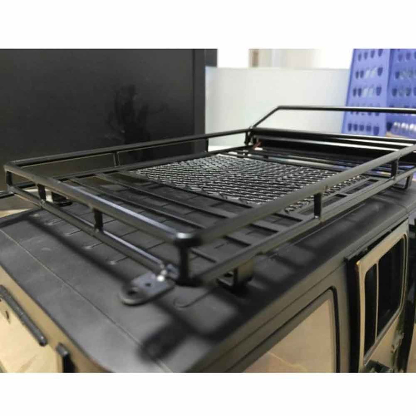23 X 14.3cm Black RC Car Roof Rack, RC Car Luggage Rack, For 1/10 RC