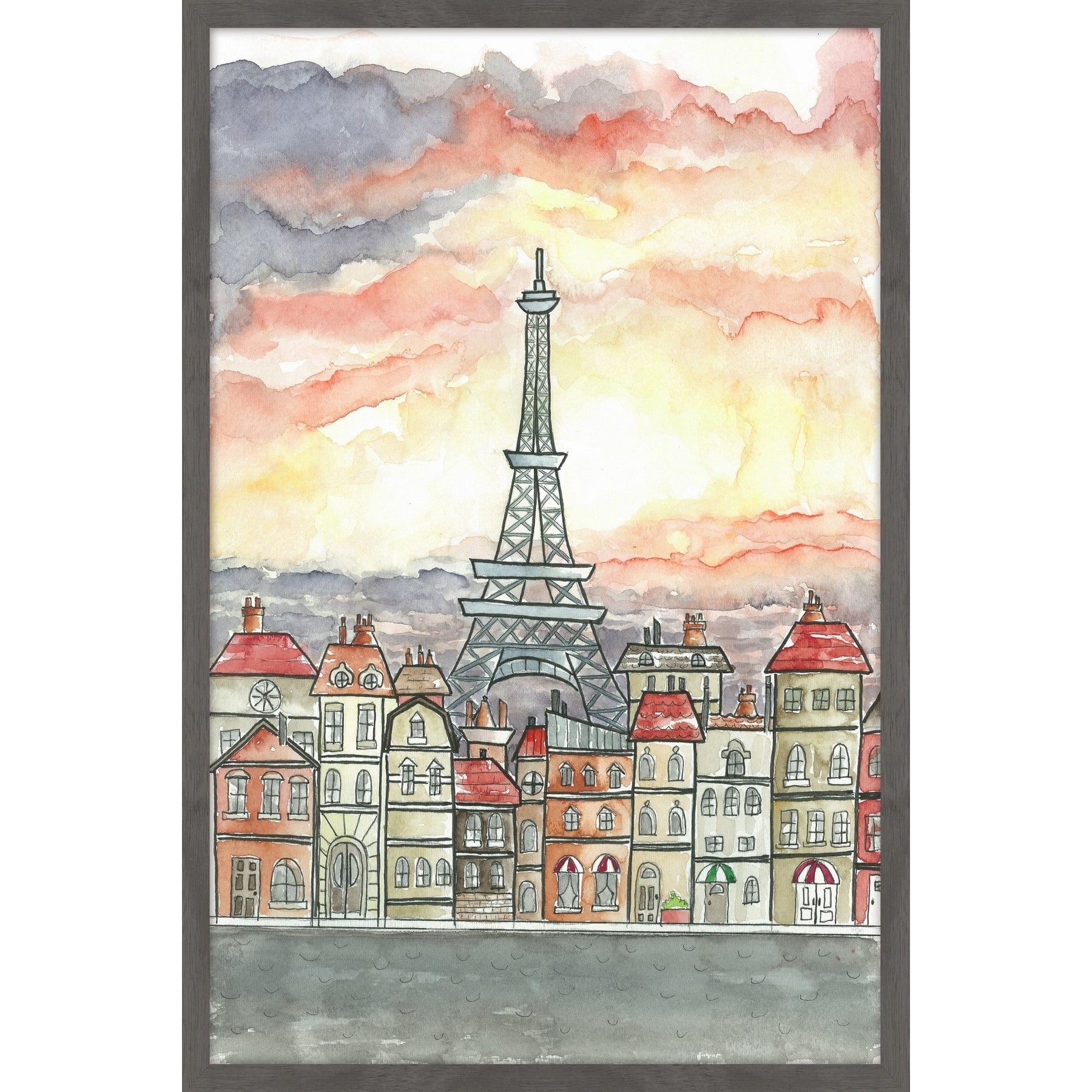 "Good Morning Paris" Framed Painting Print