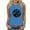 Blue, variant on Long Skirts for Women Summer, Women's Summer Casual Printing Loose Round Neck Sleeveless