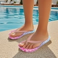 thumbnail image 5 of POLERO Boy's Slide Sandals and Thongs for Beach and Boats - Kids Flip Flops with Pink Mermaid Seashells Print Size 3, 5 of 7