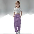 thumbnail image 6 of Htigea Girls Sweatpants Kids Drawstring Joggers Athletic Pants with Pockets for Teen Girls under 10 dollars Purple,3 Years, 6 of 6