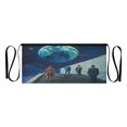 thumbnail image 7 of Yayeee Waist Apron with Pockets for Cooking Waterproof Half Server Aprons, Blue Planet, 7 of 7