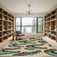 thumbnail image 2 of ODIKA 2'x3' Machine Washable Non-Slip Area Rug, Graphic Green High Traffic Rug, Green, 1163431, 2 of 7