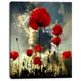 thumbnail image 2 of Poppies sur Fond d'Orage - Impression sur Toile Florale, 2 of 3