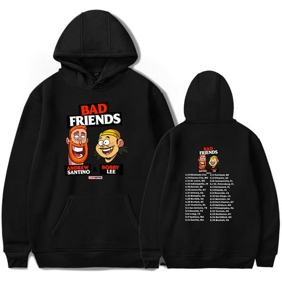Andrew Santino Bad Friend Merch Hoodie Men/Women Unisex Long Sleeve Sweatshirt Hooded Pullover Streetwear
