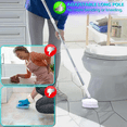 thumbnail image 6 of Shower Cleaner Brush, 2-in-1 Tub and Tile Scrubber with Long Handle, Floor Scrubber with Soap Dispenser for Stiff Bristles and Scrubber Sponge Perfect Bathroom, Deck, Floor, 6 of 6
