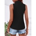 thumbnail image 4 of Sleeveless Button Down Shirts for Women Summer V Neck Collared Dressy Blouses Work Office Tank Tops, 4 of 5