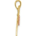 thumbnail image 2 of 14K Two-Tone White Rhodium Dragonfly With Beaded Diamond-Cut Wings Charm (24.6 X 28.2) Made In United States k9439, 2 of 5
