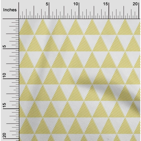 oneOone Polyester Lycra Fabric Triangle Geometric Printed Fabric 1 Yard 56 Inch Wide