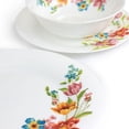 thumbnail image 2 of Gibson Ultra Blooming Rose 12-Piece Tempered Opal Glass Dinnerware Set, White, 2 of 5