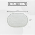 thumbnail image 4 of Better Trends 20" x 32" Oval Shape Bath Mat 100% Cotton Bathroom Rug Water Absorbent Bath Rug Machine Washable (White) Lilly Crochet Collection, 4 of 6
