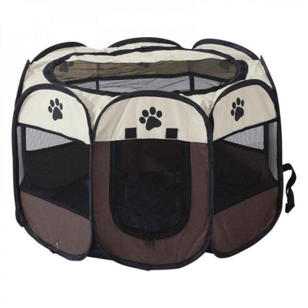 Portable Pet Cage Folding Pet Tent Outdoor Dog House Octagon Cage For