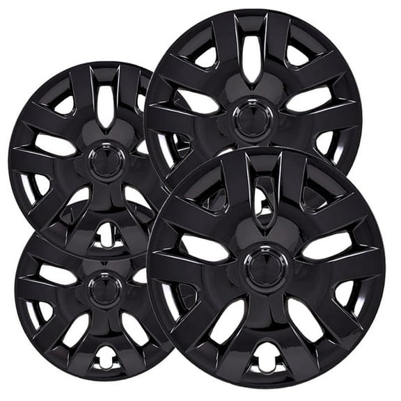 Fuel Rider Set of 4 16 inch Gloss Black Snap-On Hubcaps with 5 Y Spoke Compatible with 2017-2022 Nissan Rogue Sport S Standard Steel Wheel Covers