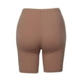 thumbnail image 3 of TheLovely Womens & Plus Basic Solid Cotton Mid Thigh High Rise Biker Bermuda Shorts, 3 of 5