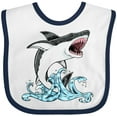 thumbnail image 3 of Inktastic Great White Shark Jumping Boys or Girls Baby Bib, 3 of 4